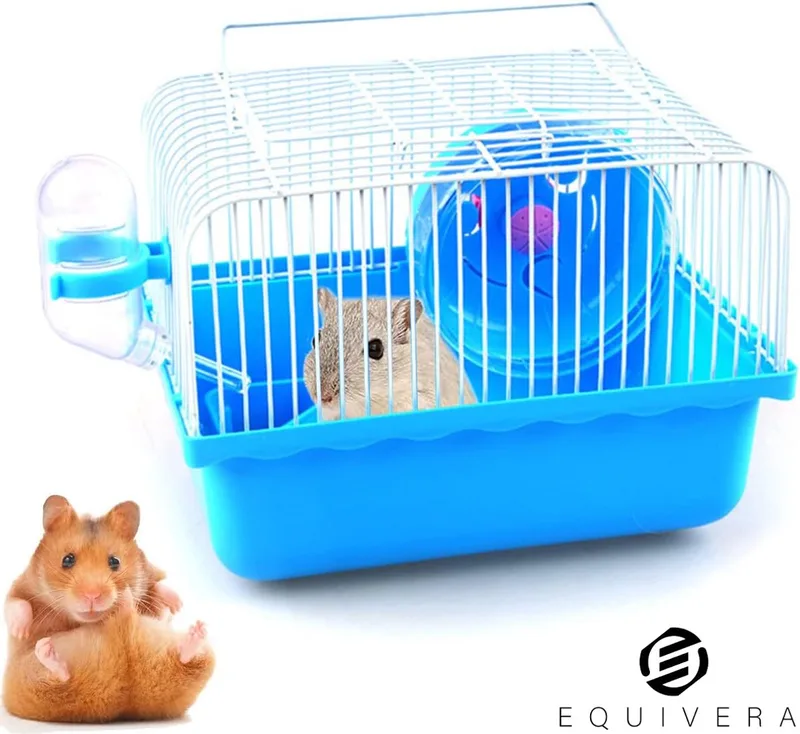 Hamster Kooi - Kooi voor Hamster - Hamster - Hamster Huisje de Equivera en Bleu – photo produit
