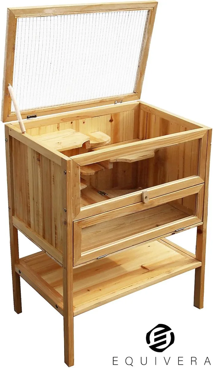 Hamster Kooi - Kooi voor Hamster - Hamster - Hamster Huisje de Equivera en Marron – photo produit