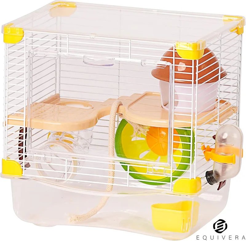 Hamsterkooi - Hamster - Hamster Kooi - Kooi voor Hamster - Hamster Huisje - Hamsterhuisje by Equivera in Yellow – product photo