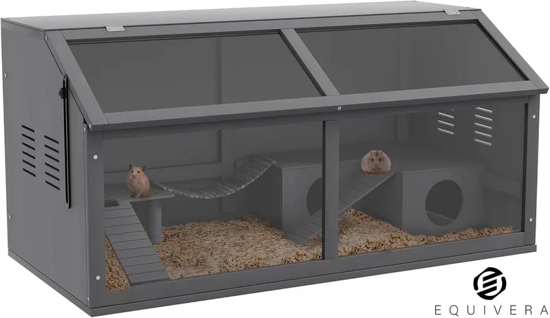 Hamsterkooi - Hamster - Hamster Kooi - Kooi voor Hamster - Hamster Huisje - Hamsterhuisje by Equivera in Grey – product photo