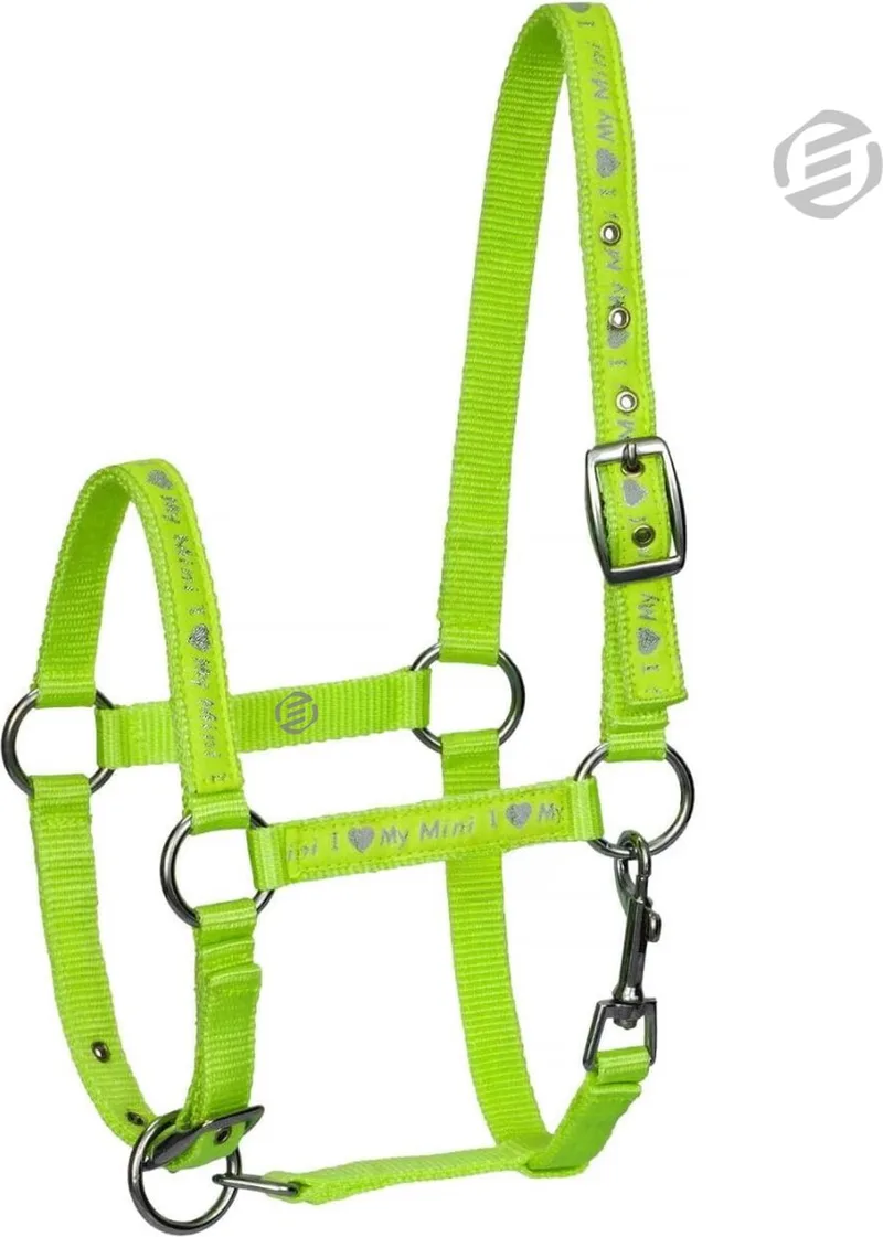 Hobby Horse Halster - Touwhalster - Hobbyhorsing - Halstertouw - Accessoires voor Hobby Horse by Equivera in Neon Geel – product photo