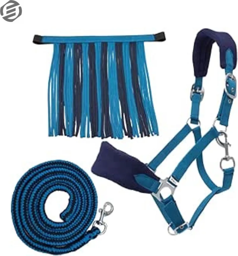 Hobby Horse Halster - Touwhalster - Hobbyhorsing - Halstertouw - Accessoires voor Hobby Horse de Equivera en Bleu – photo produit