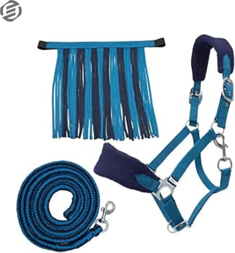 Hobby Horse Halster - Touwhalster - Hobbyhorsing - Halstertouw - Accessoires voor Hobby Horse by Equivera in Blue – product photo