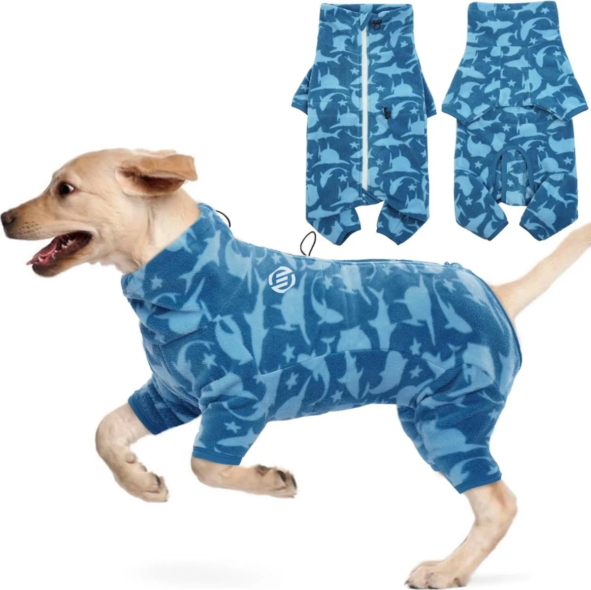 Honden Pyjama - Hondentrui - Honden Kleding - Hondenpyjama - Pyjama Voor Honden de Equivera en Blauwe Haai – photo produit