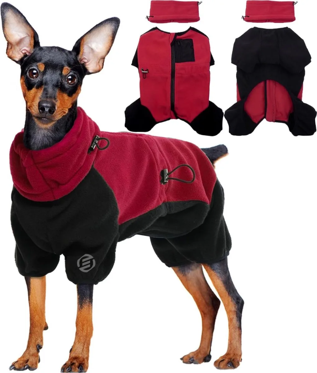 Honden Pyjama - Hondentrui - Honden Kleding - Hondenpyjama - Pyjama Voor Honden från Equivera i Röd – produktbild