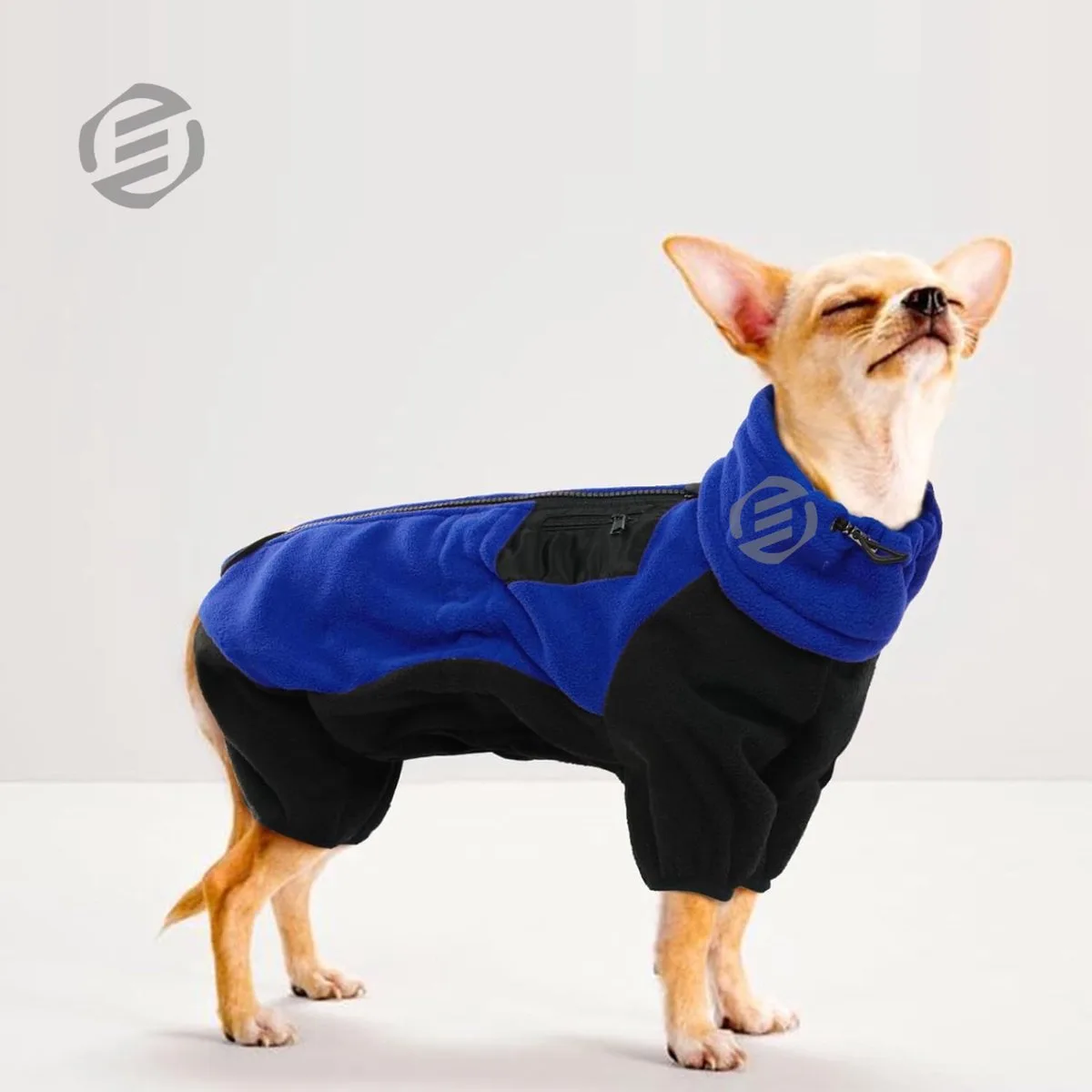 Honden Pyjama - Hondentrui - Honden Kleding - Hondenpyjama - Pyjama Voor Honden van Equivera in Blauw – productfoto