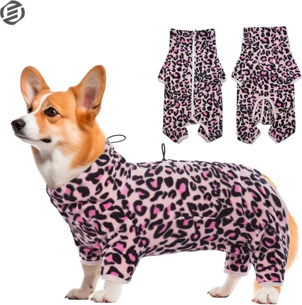 Honden Pyjama - Hondentrui - Honden Kleding - Hondenpyjama - Pyjama Voor Honden van Equivera in Roze – productfoto