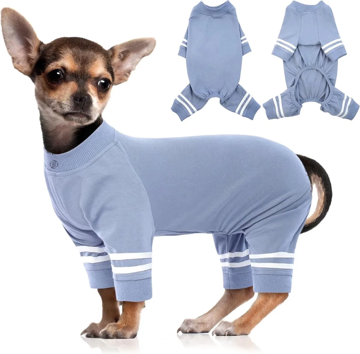 Honden Pyjama - Hondentrui - Honden Kleding - Hondenpyjama - Pyjama Voor Honden från Equivera i Hazelnootblauw – produktbild
