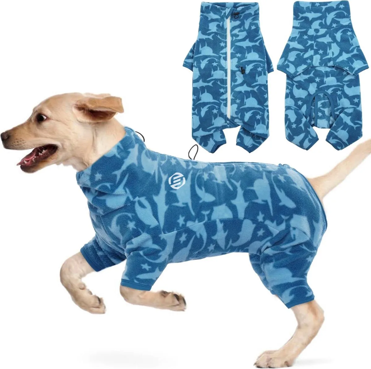 Honden Pyjama - Hondentrui - Honden Kleding - Hondenpyjama - Pyjama Voor Honden från Equivera i Blauwe Haai – produktbild