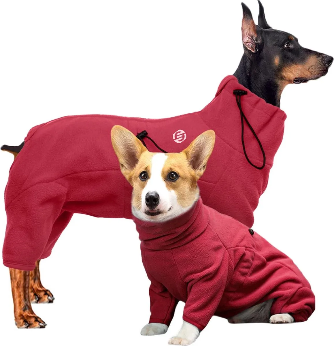 Honden Pyjama - Hondentrui - Honden Kleding - Hondenpyjama - Pyjama Voor Honden by Equivera in Red – product photo
