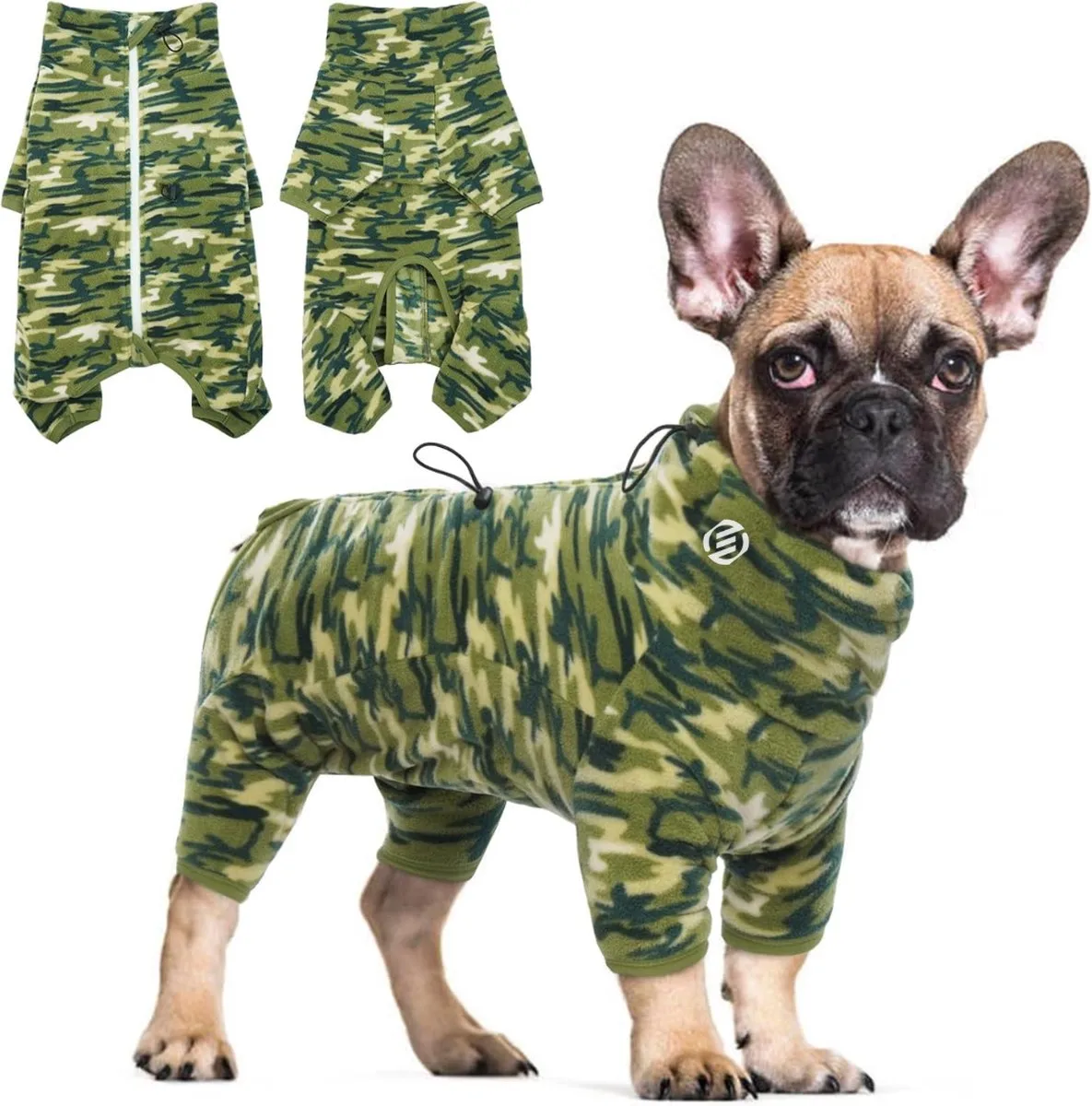 Honden Pyjama - Hondentrui - Honden Kleding - Hondenpyjama - Pyjama Voor Honden von Equivera in Groene camouflage – Produktfoto