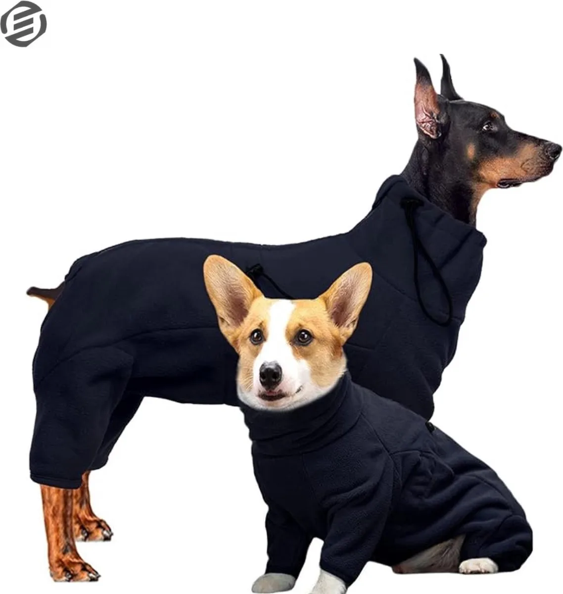 Honden Pyjama - Hondentrui - Honden Kleding - Hondenpyjama - Pyjama Voor Honden by Equivera in Black – product photo
