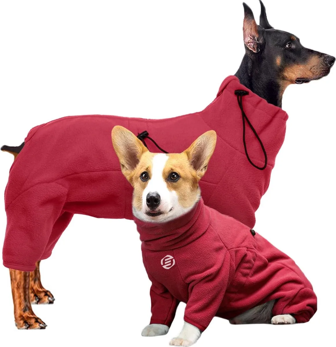 Honden Pyjama - Hondentrui - Honden Kleding - Hondenpyjama - Pyjama Voor Honden von Equivera in Rot – Produktfoto