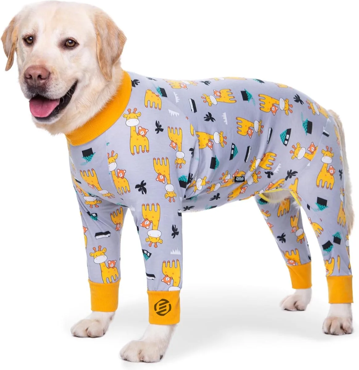 Honden Pyjama - Hondentrui - Honden Kleding - Hondenpyjama - Pyjama Voor Honden von Equivera in Grijze Giraffe – Produktfoto