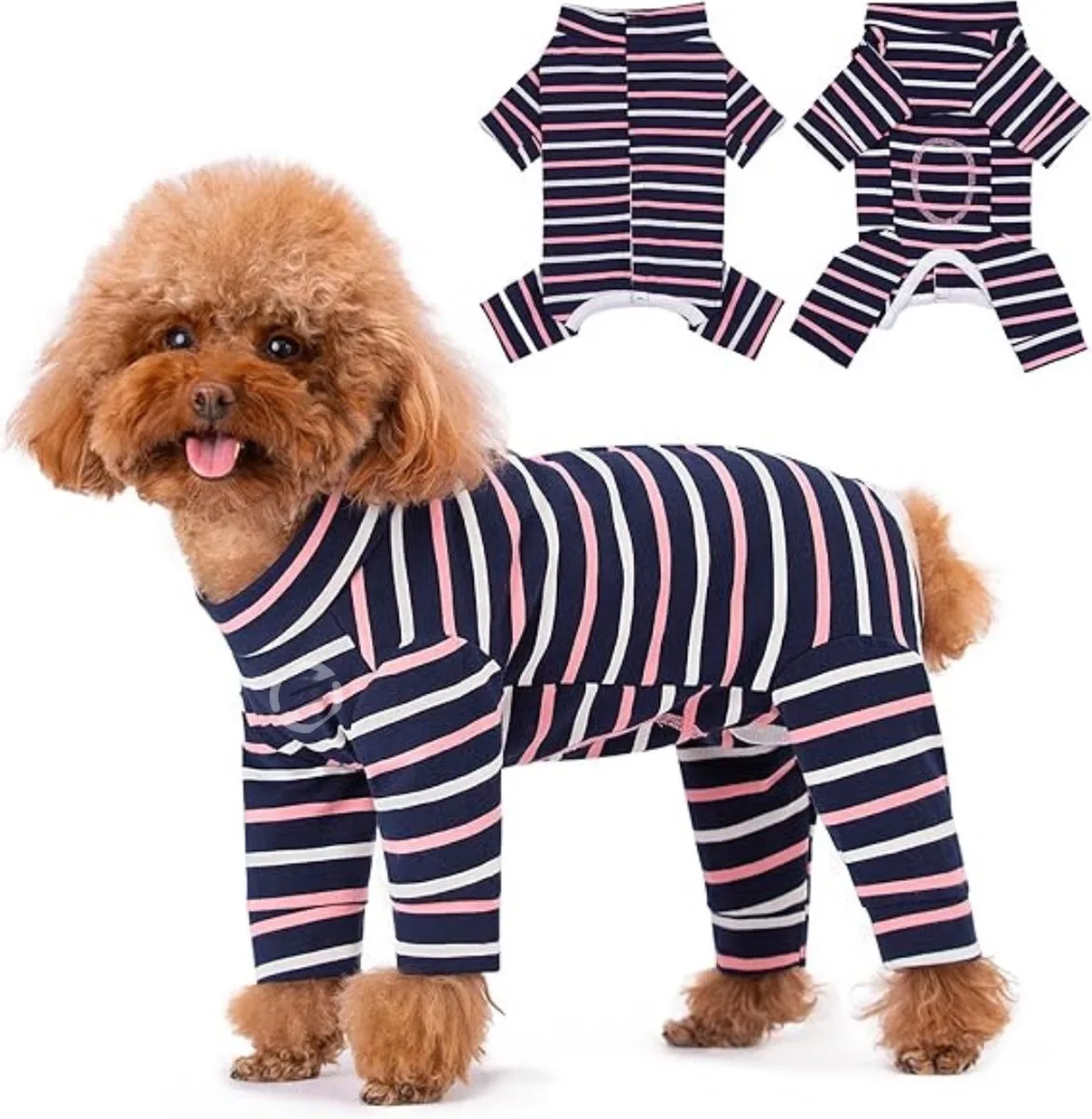 Honden Pyjama - Hondentrui - Honden Kleding - Hondenpyjama - Pyjama Voor Honden från Equivera i Mörkblå – produktbild