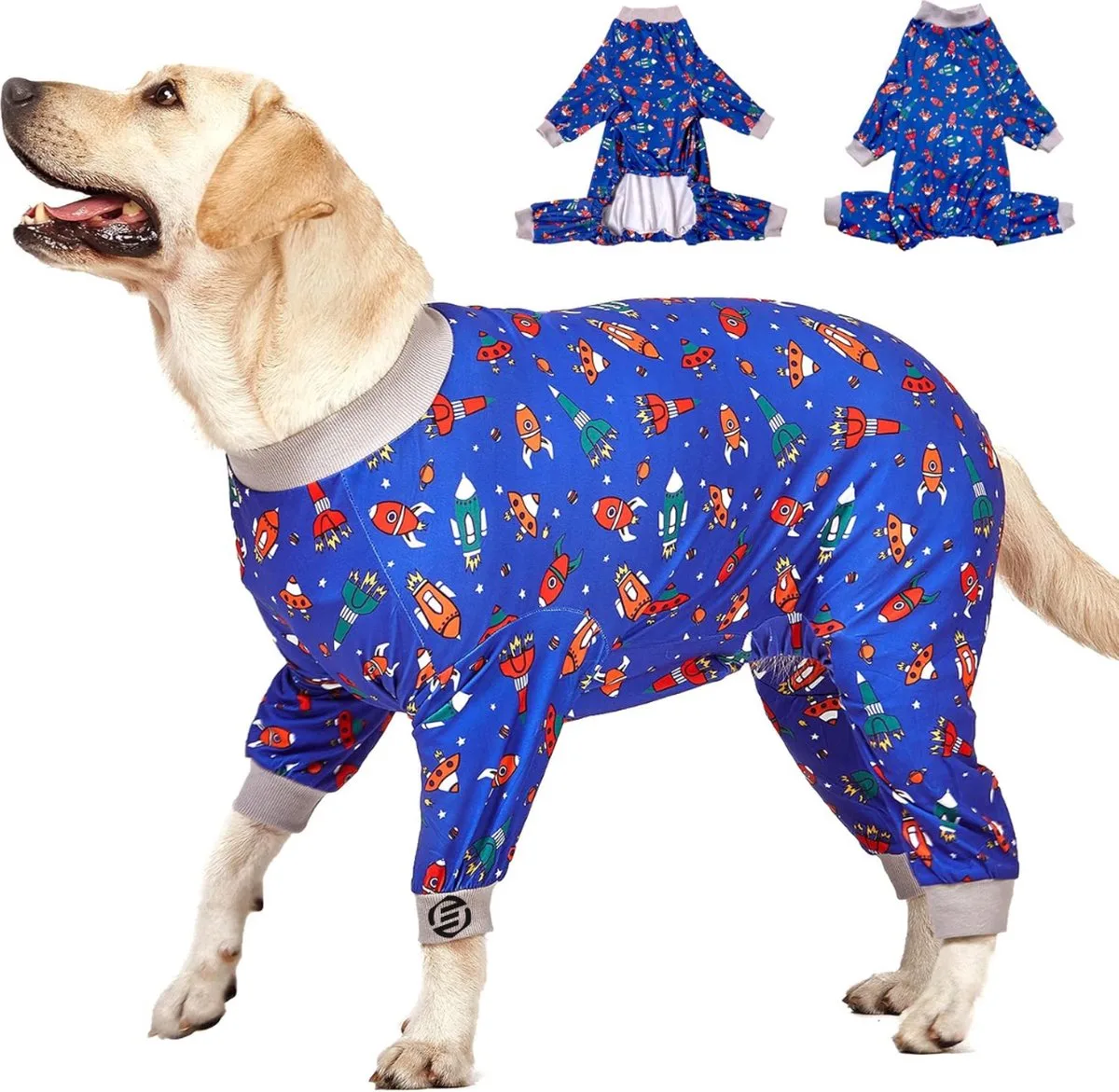 Honden Pyjama - Hondentrui - Honden Kleding - Hondenpyjama - Pyjama Voor Honden von Equivera in Blauw en grijs – Produktfoto