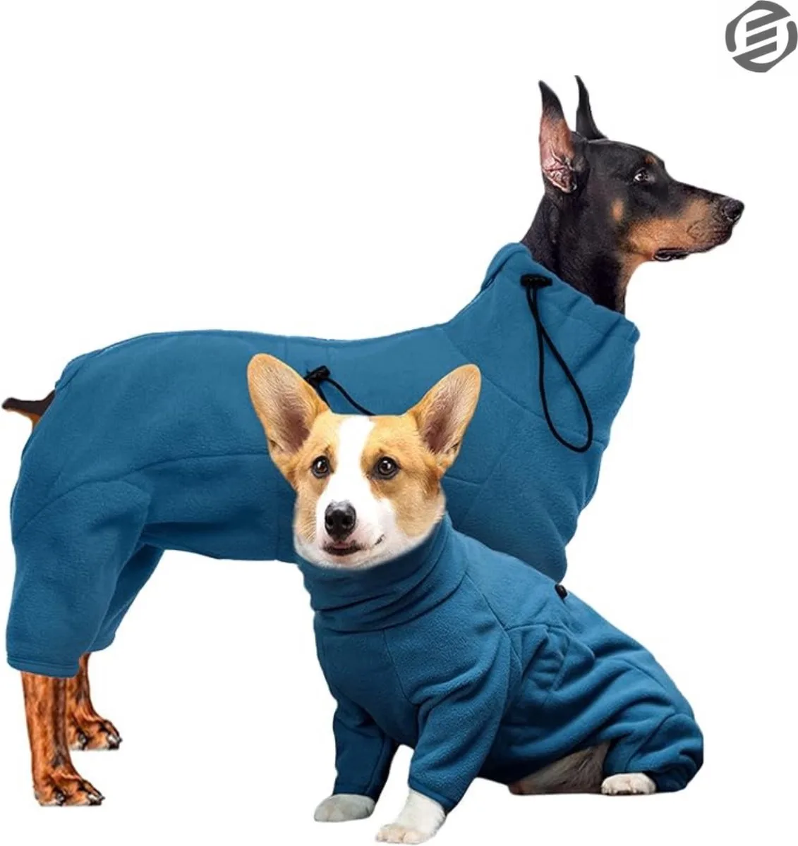 Honden Pyjama - Hondentrui - Honden Kleding - Hondenpyjama - Pyjama Voor Honden van Equivera in Blauw – productfoto