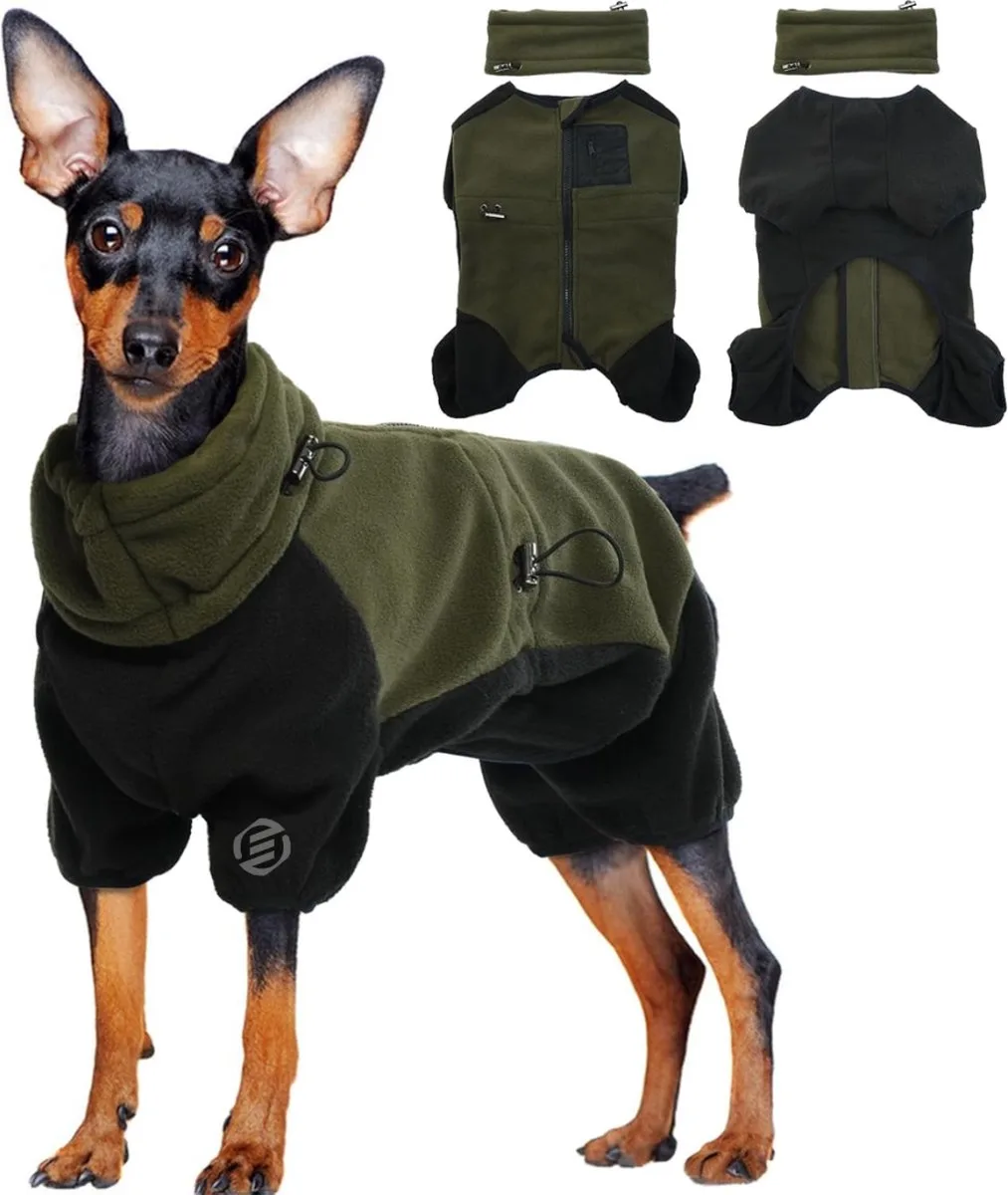 Honden Pyjama - Hondentrui - Honden Kleding - Hondenpyjama - Pyjama Voor Honden från Equivera i Army Green – produktbild