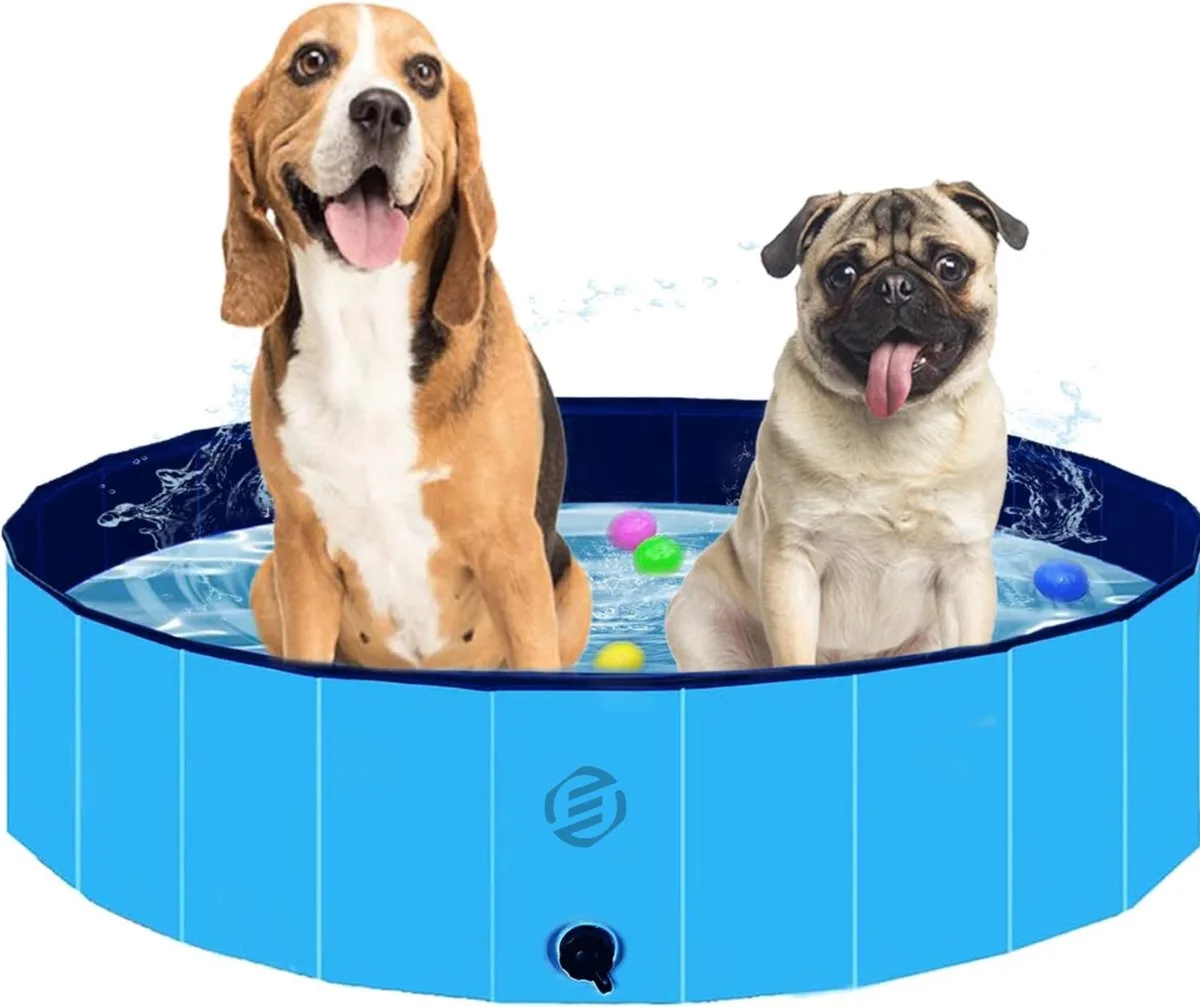 Hondenbad - Hondenzwembad - Bad voor Honden - Hondenbadje - Dierenbad - Dierenzwembad - Zwembad voor Honden - Verkoeling Hond by Equivera in Blue – product photo