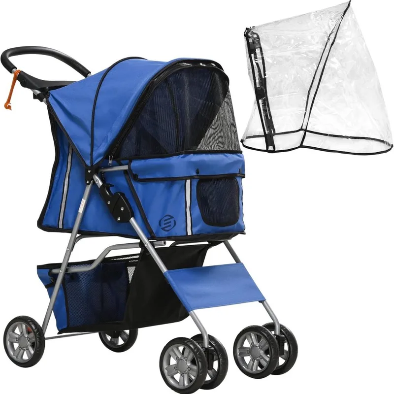 Hondenbuggy - Honden Buggy - Hondenbuggy's - Hondenbuggy All Terrain - Hondenbuggy Comfort - Hondenwagen - Kinderwagen voor Hond - Kinderwagen voor Honden by Equivera in Blue – product photo