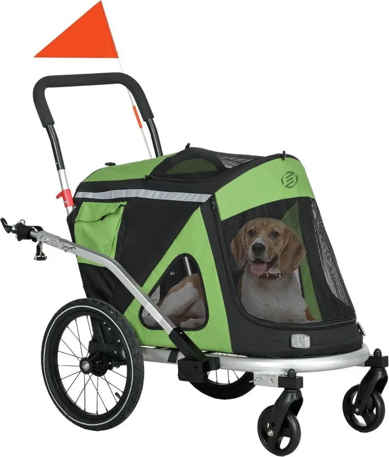 Hondenbuggy - Honden Buggy - Hondenbuggy's - Hondenbuggy All Terrain - Hondenbuggy Comfort - Hondenwagen - Kinderwagen voor Hond - Kinderwagen voor Honden de Equivera – photo produit