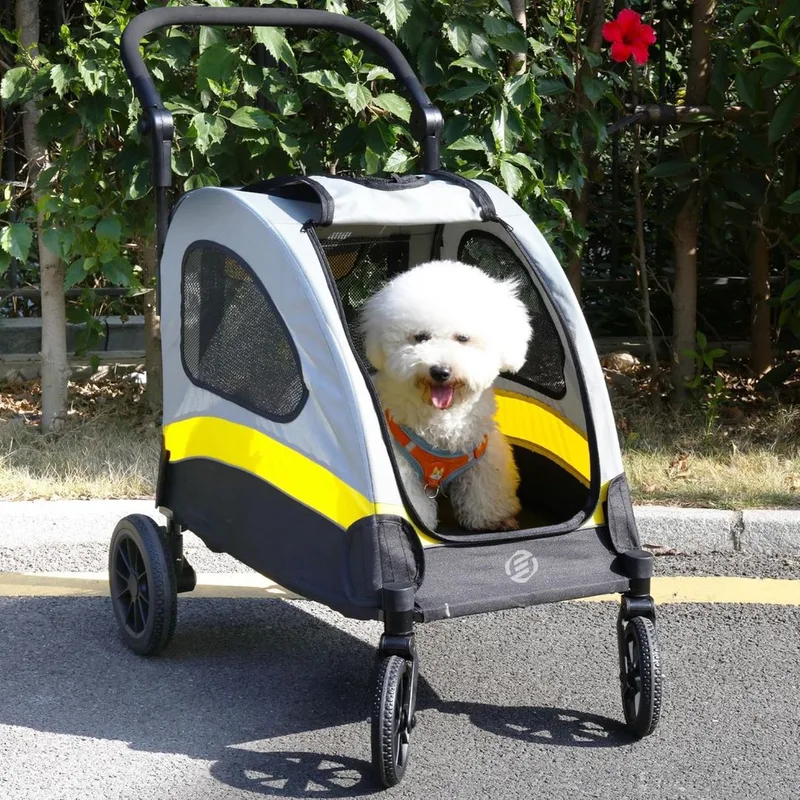 Hondenbuggy - Honden Buggy - Hondenbuggy's - Hondenbuggy All Terrain - Hondenbuggy Comfort - Hondenwagen - Kinderwagen voor Hond - Kinderwagen voor Honden de Equivera – photo produit