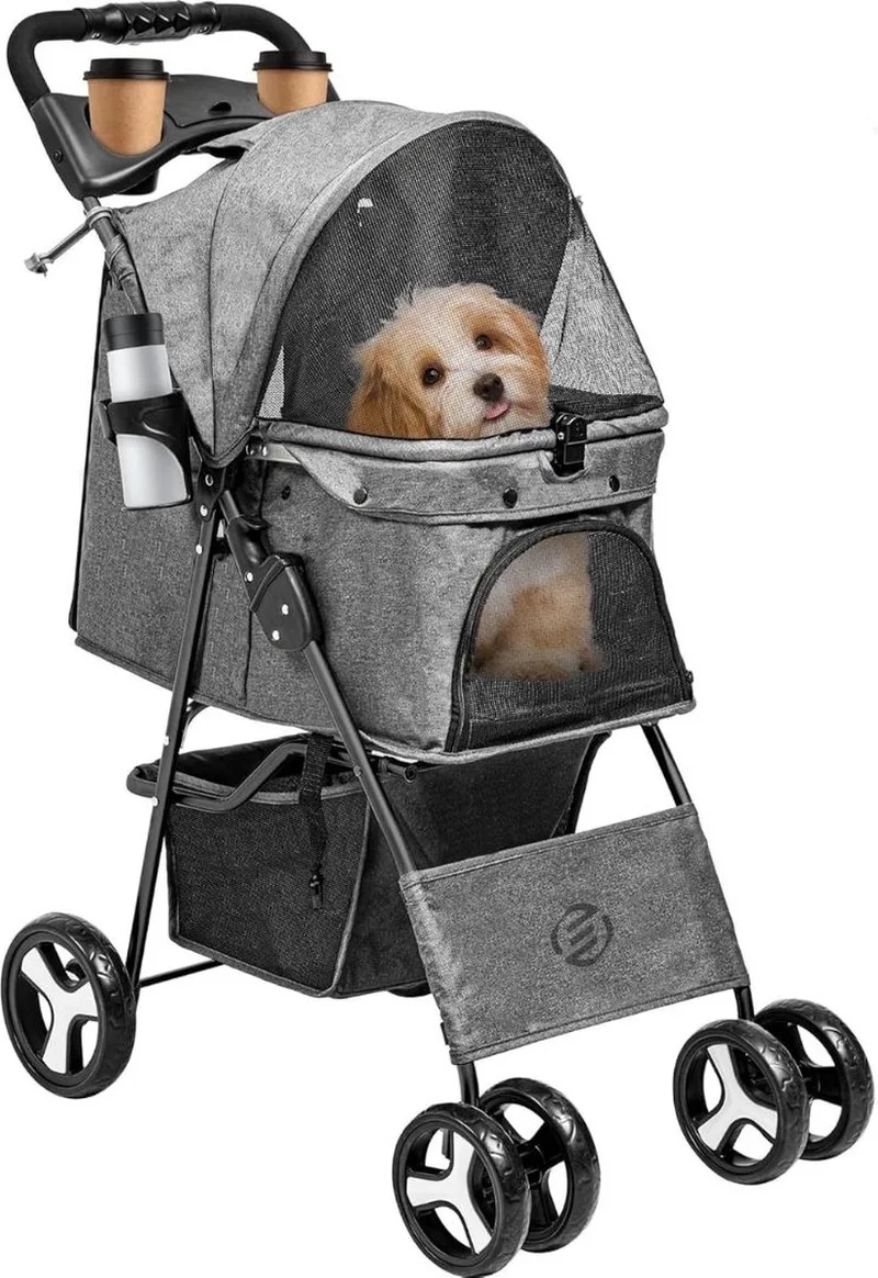 Hondenbuggy - Honden Buggy - Hondenbuggy's - Hondenbuggy All Terrain - Hondenbuggy Comfort - Hondenwagen - Kinderwagen voor Hond - Kinderwagen voor Honden de Equivera – photo produit