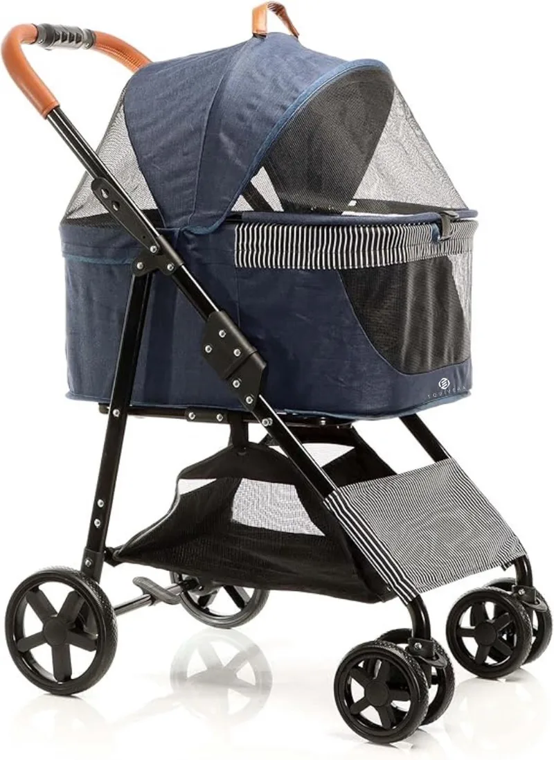 Hondenbuggy - Honden Buggy - Hondenbuggy's - Hondenbuggy All Terrain - Hondenbuggy Comfort - Hondenwagen - Kinderwagen voor Hond - Kinderwagen voor Honden by Equivera in Black – product photo
