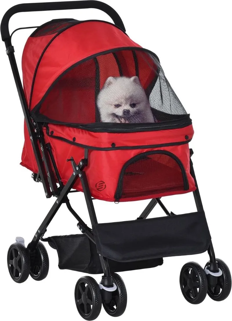 Hondenbuggy - Honden Buggy - Hondenbuggy's - Hondenbuggy All Terrain - Hondenbuggy Comfort - Hondenwagen - Kinderwagen voor Hond - Kinderwagen voor Honden by Equivera in Black – product photo