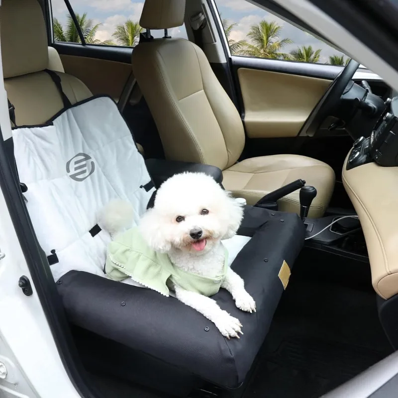 Hondenmand Auto - Autostoel Hond - Automand Hond - Hondenstoel Auto - Hondenmand Auto Achterbak - Hondenkussen Auto - Honden Mand Auto de Equivera en Noir – photo produit