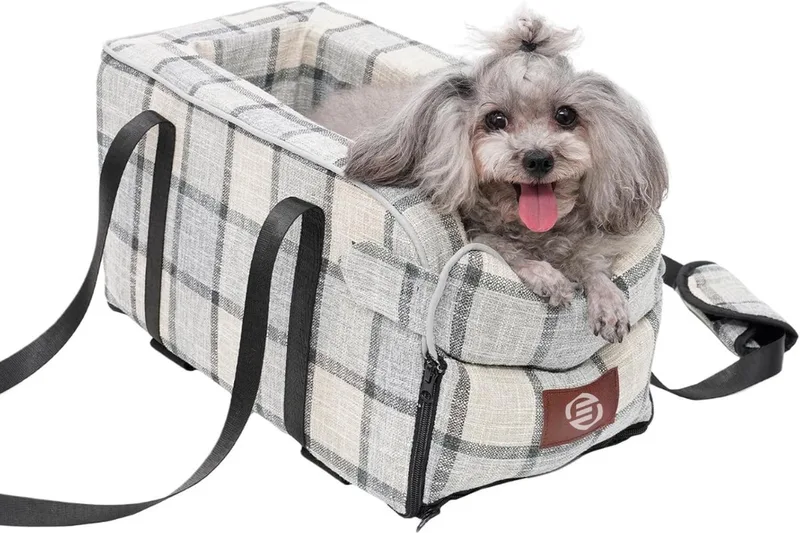 Hondenmand Auto - Autostoel Hond - Automand Hond - Hondenstoel Auto - Hondenmand Auto Achterbak - Hondenkussen Auto - Honden Mand Auto de Equivera en Blanc – photo produit