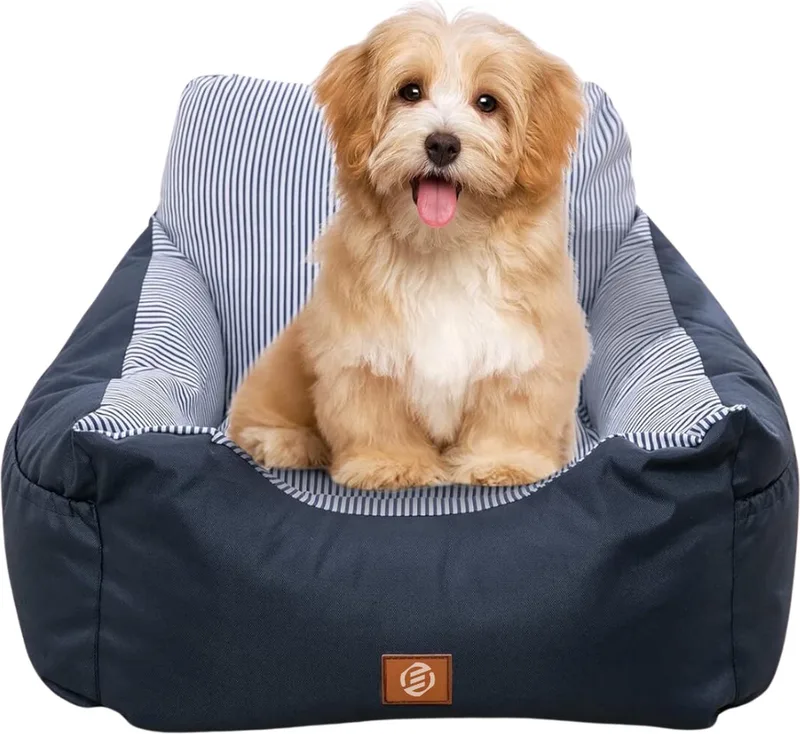 Hondenmand Auto - Autostoel Hond - Automand Hond - Hondenstoel Auto - Hondenmand Auto Achterbak - Hondenkussen Auto - Honden Mand Auto de Equivera en Bleu – photo produit