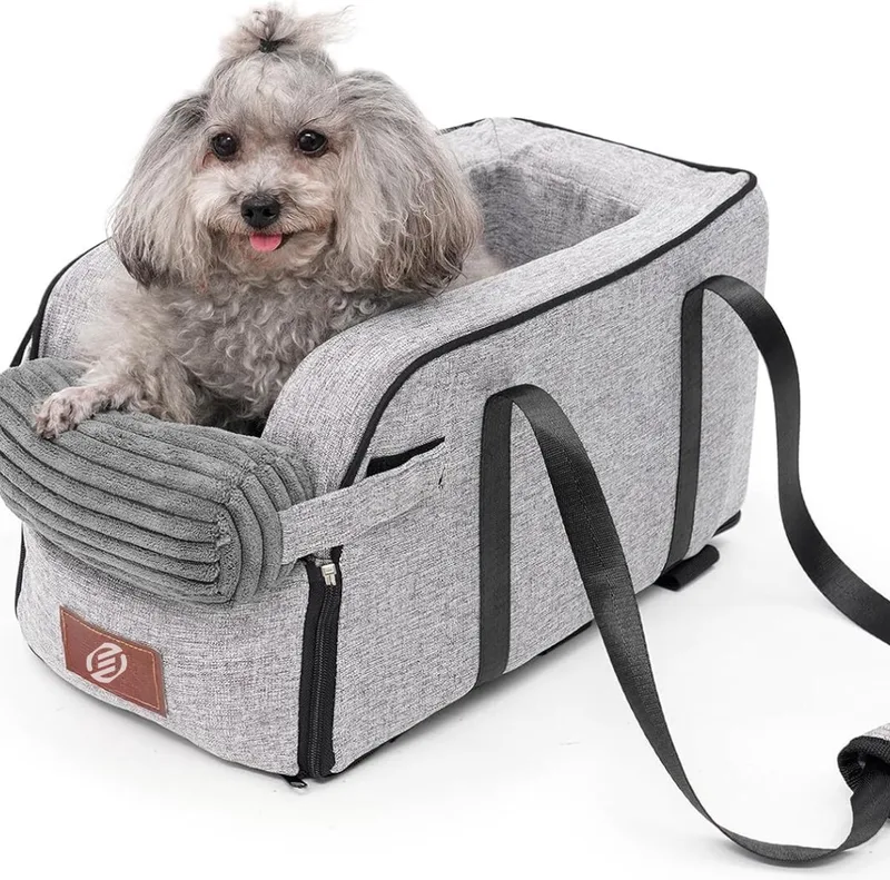 Hondenmand Auto - Autostoel Hond - Automand Hond - Hondenstoel Auto - Hondenmand Auto Achterbak - Hondenkussen Auto - Honden Mand Auto de Equivera en Gris – photo produit