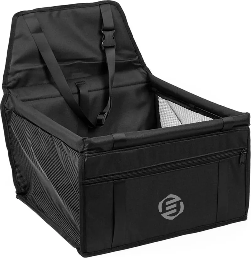 Hondenmand Auto - Autostoel Hond - Automand Hond - Hondenstoel Auto - Hondenmand Auto Achterbak - Hondenkussen Auto - Honden Mand Auto by Equivera in Black – product photo