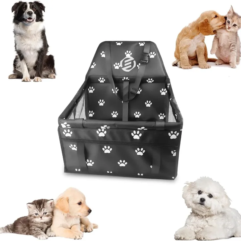 Hondenmand Auto - Autostoel Hond - Automand Hond - Hondenstoel Auto - Hondenmand Auto Achterbak - Hondenkussen Auto - Honden Mand Auto fra Equivera i Sort – produktbillede