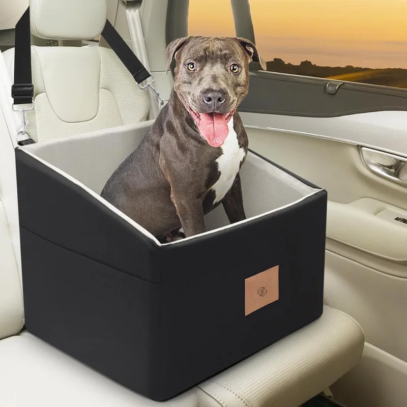 Hondenmand Auto Met Gordel - Hondenmand - Hondenmand Auto - Autostoel Hond - Hondenstoel Auto - Met Gordel de Equivera – photo produit