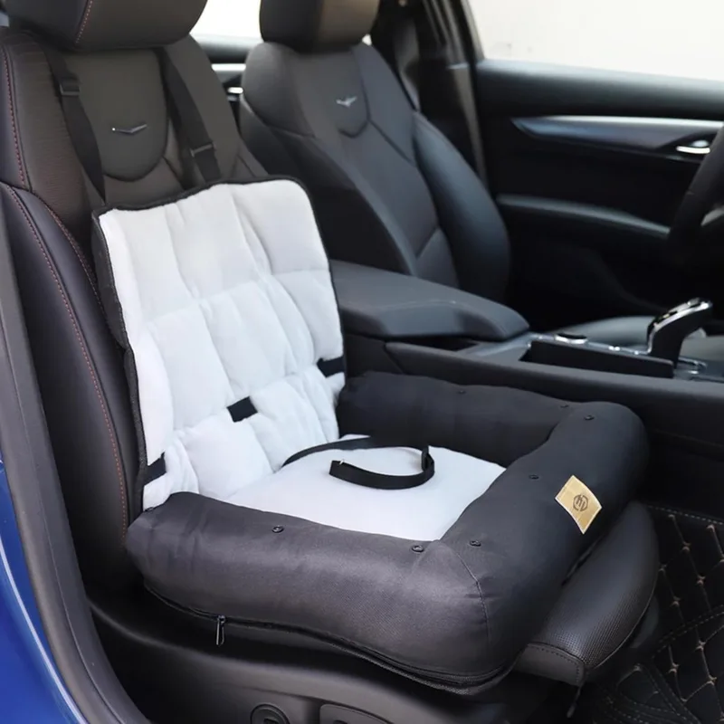 Hondenmand Auto Met Gordel - Hondenmand - Hondenmand Auto - Autostoel Hond - Hondenstoel Auto - Met Gordel by Equivera in Black – product photo