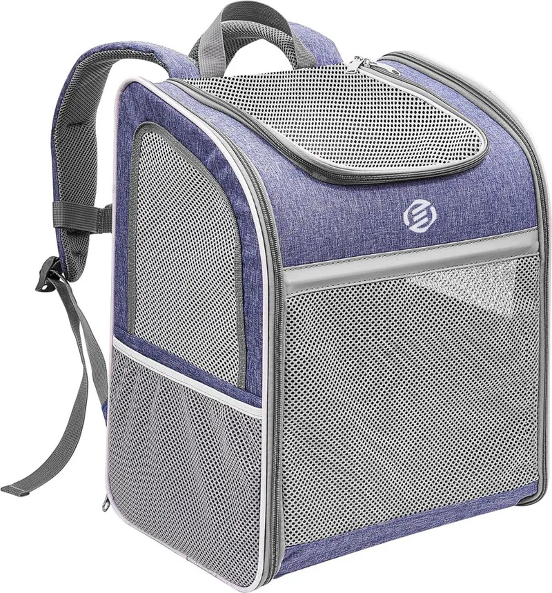Katten Vervoersbox - Kattenvervoersbox - Reistas Katten - Reismand - Kattendraagtas - Transporttas by Equivera in Purple – product photo