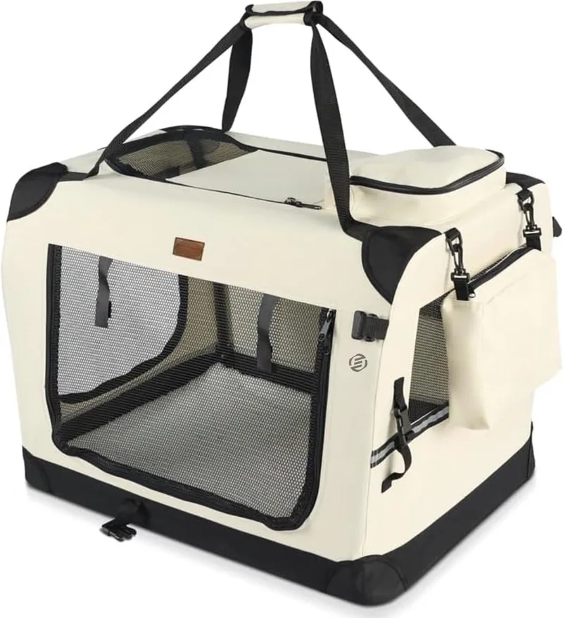 Katten Vervoersbox - Kattenvervoersbox - Reistas Katten - Reismand - Kattendraagtas - Transporttas by Equivera in Beige – product photo
