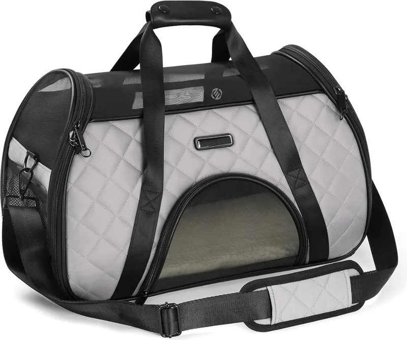 Katten Vervoersbox - Kattenvervoersbox - Reistas Katten - Reismand - Kattendraagtas - Transporttas by Equivera in Grey – product photo