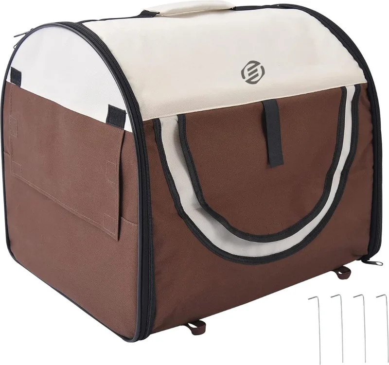Katten Vervoersbox - Kattenvervoersbox - Reistas Katten - Reismand - Kattendraagtas - Transporttas by Equivera in Brown – product photo