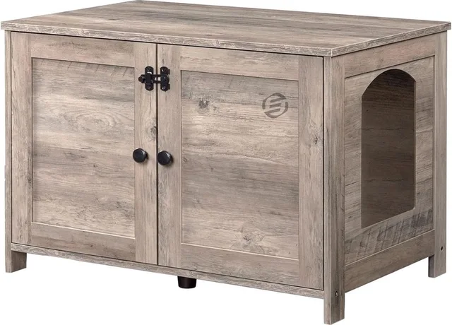 Kattenbak Kast - Kattenkast - Kattenbak Ombouw - Kattenbakkast - Kattenbak Meubel - Kattenhuis Kattenbak - Kattenbak Kast Ombouw - Kattenbak Cover - Kattenmeubel - Katten Bench - Kattenkooi