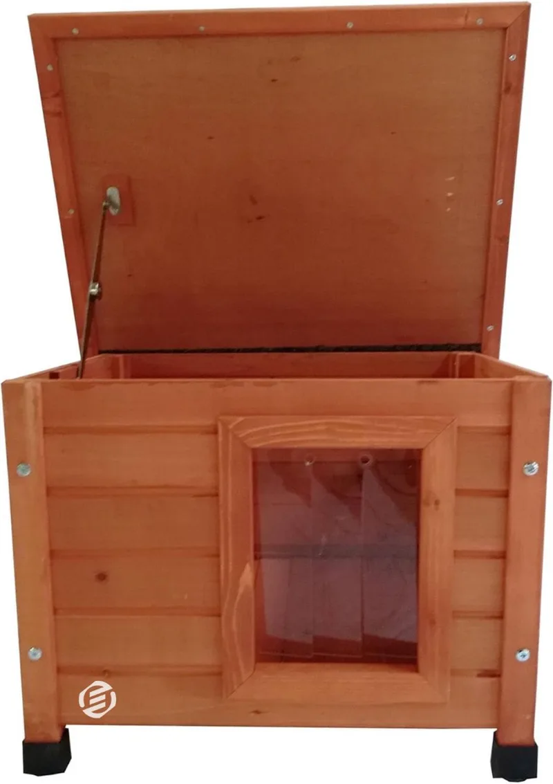Kattenhuis Voor Buiten - Kattenhuis Buiten - Kattenhok - Kattenhuisje - Kattenvilla - Kattenhok Buiten by Equivera in Hout – product photo