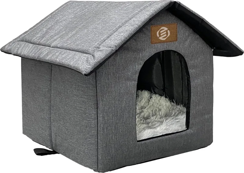 Kattenhuis voor Buiten - Kattenhuis voor Buiten - Kattenhuis - Kattenhok fra Equivera i Grå – produktbillede