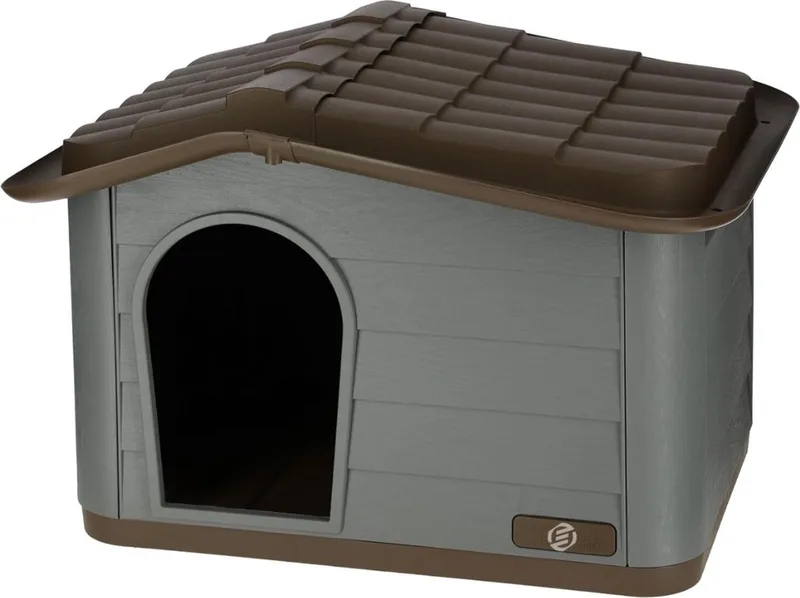 Kattenhuis voor Buiten - Kattenhuis voor Buiten - Kattenhuis - Kattenhok by Equivera in Grijsgroen, Brown – product photo
