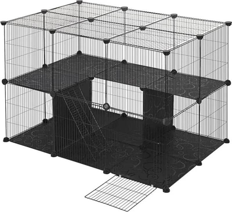 Kattenkooi - Kattenren - Kattenbench - Kattenkooi voor Binnen en Buiten - Kattenkooi Binnen - Kattenverblijf Buiten - Kat Kooi - Kattenhuis - Kattenvoliere - Bench Kat by Equivera in Transparent – product photo