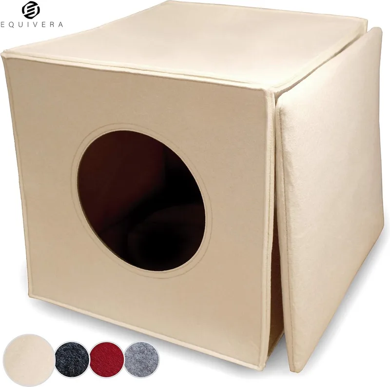 Kattensofa - Kattenbed - Kattenstoel - Kattenmand - Kattenbank by Equivera in Beige – product photo