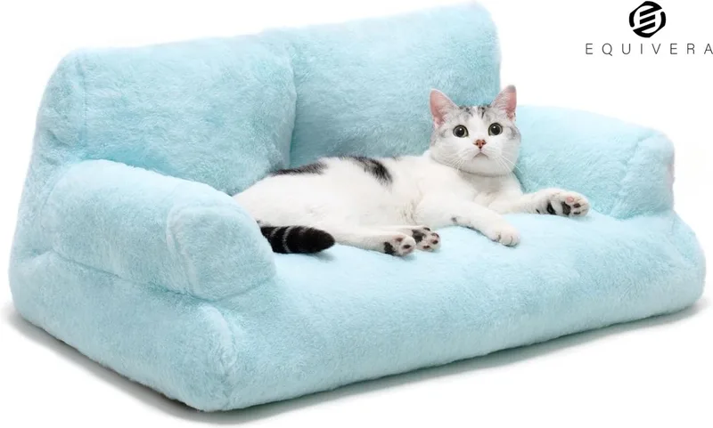 Kattensofa - Kattenbed - Kattenstoel - Kattenmand - Kattenbank by Equivera in Blue – product photo