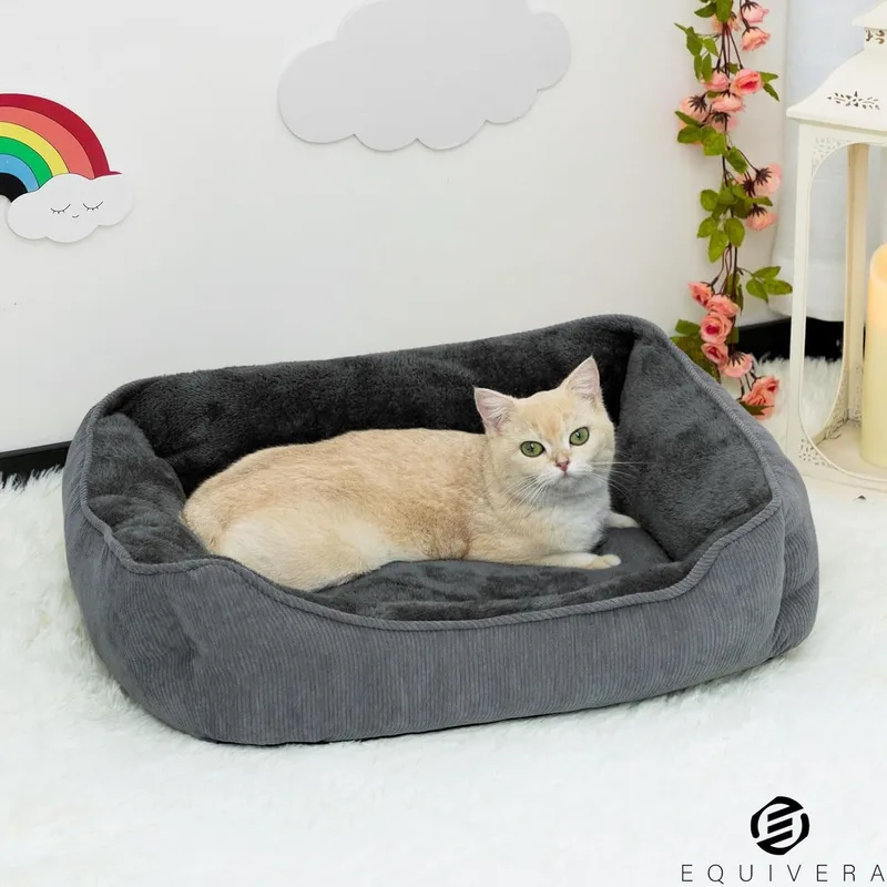 Kattensofa - Kattenbed - Kattenstoel - Kattenmand - Kattenbank by Equivera in Grey – product photo