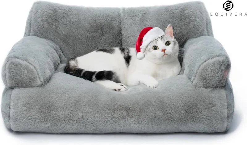 Kattensofa - Kattenbed - Kattenstoel - Kattenmand - Kattenbank by Equivera in Grey – product photo